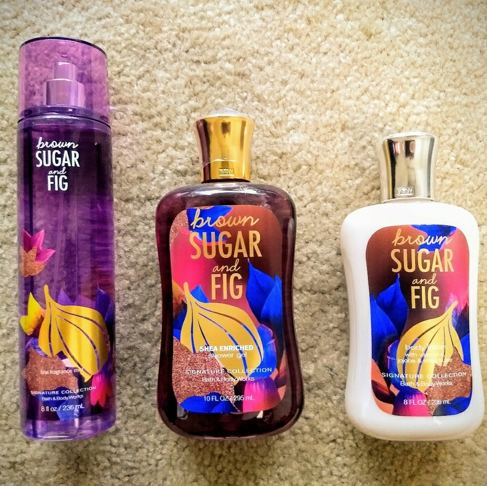 SOLD: Bath and Body Works Brown Sugar & Fig Set